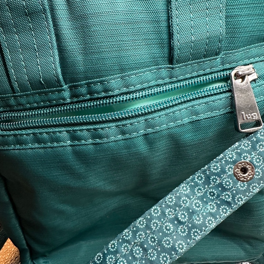 Lug teal crossbody purse w/ rfid and two straps - Picture 6 of 7